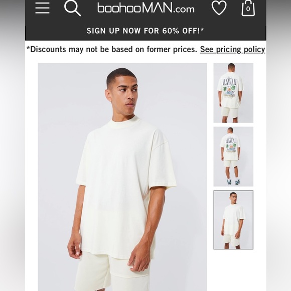 Boohoo tee shirt.Fits oversized so i would recommend a true size medium or large - Picture 2 of 2